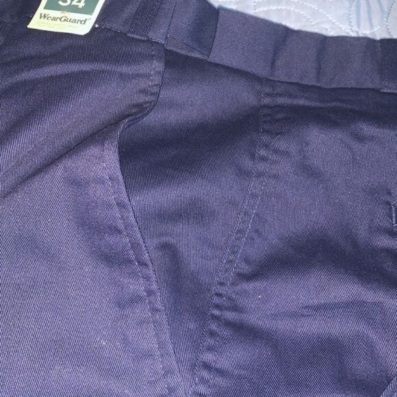 WearGuard Mens Work Pants Navy Size 50x34 65% Polyester 35% Cotton Durable & Com - Picture 6 of 10